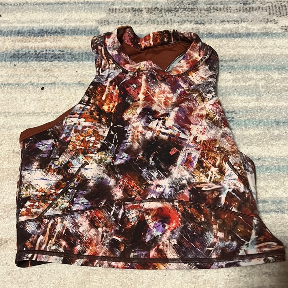 Cropped high neck lulu tank